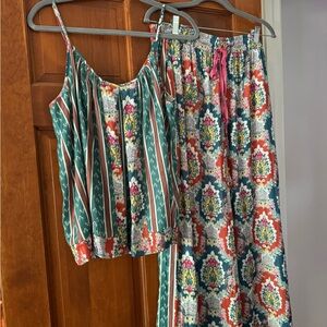 Beautiful Anthropologie Cami PJ set! Comfy and EUC!!